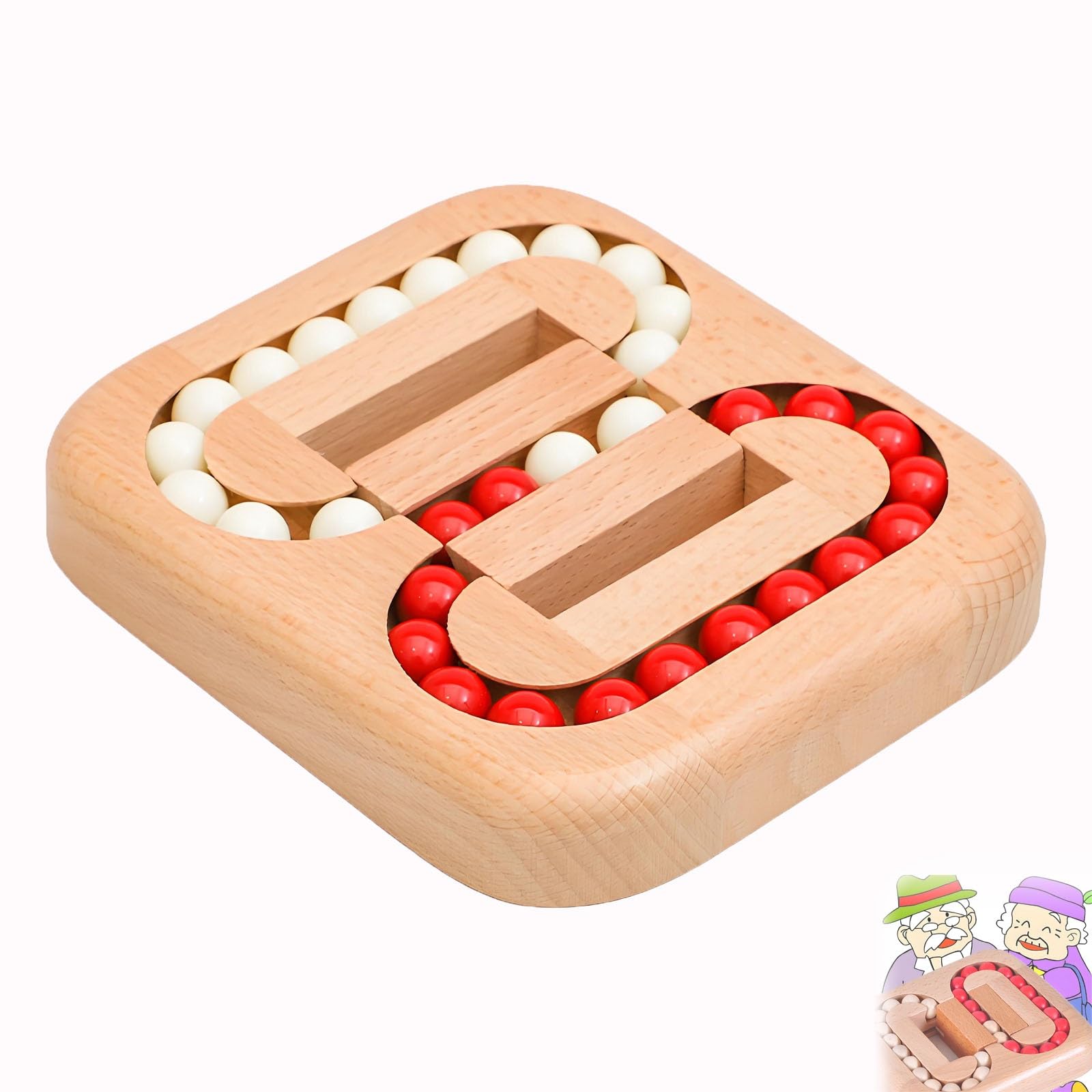 Rotating Magic Bean Fingertip, Rotating Magic Bean Fingertip Wood Puzzles, Cube Rotating Puzzle Fidget Toys, Fidget Puzzles for Stress Relief Anxiety(