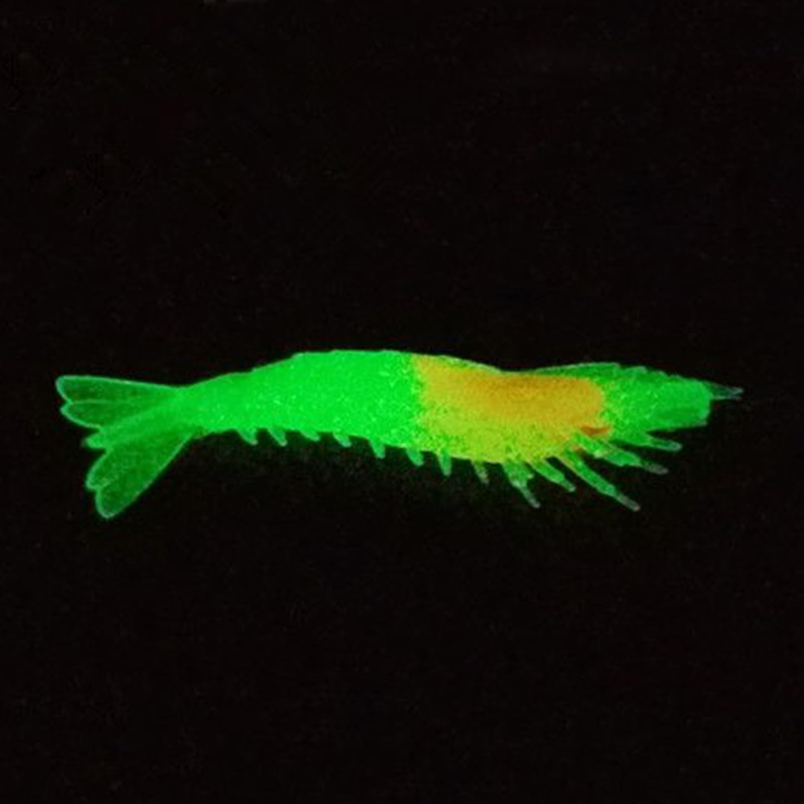 Esche di Gamberetti, Esche Acqua Salata, 4 Pezzi Artificiali Luminose per Branzino sul Mare Lago Fiume Spiaggia Riva