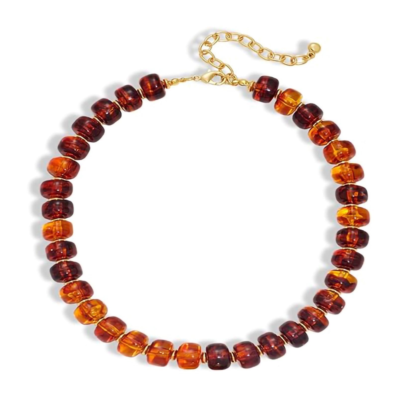 BWANGIAO Fashionable Geometric Beaded Necklace Styles Adjustable Clavicle Chain For Women Trendy Resin Jewelry