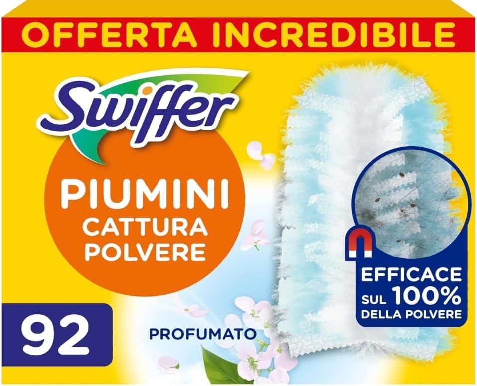 Swiffer Duster Ambi Pur. Recambios para atrapar el Polvo, 92 edredones. | Atrapa y atrapa la suciedad, alcanza puntos difíciles