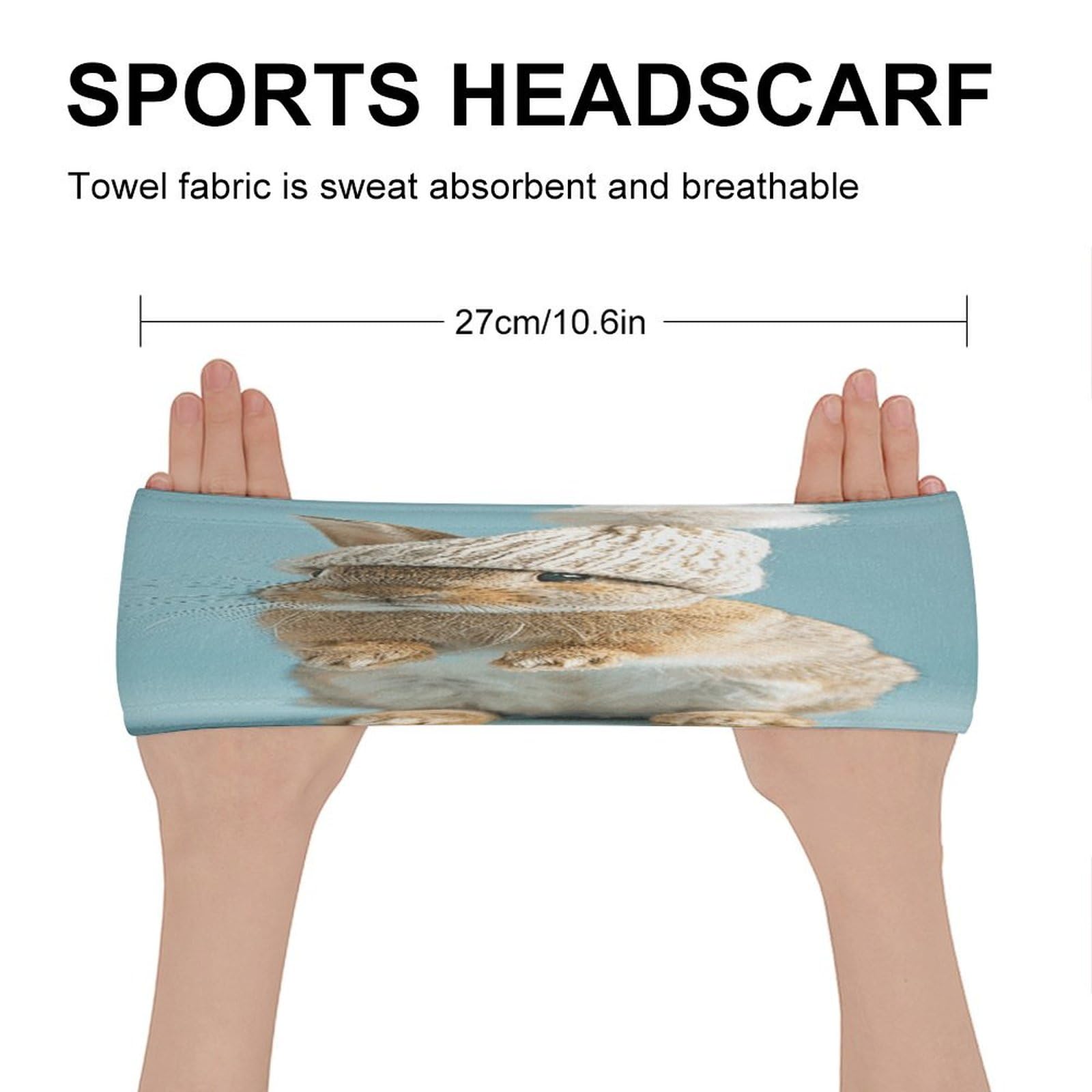 Sports Sweat-Absorbing Headband, White Knitted Hat Printed Sweatband,Fitness Sweatband,Portable Sweatband