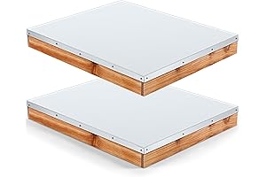 2 Pcs Telescoping Metal Bee Hive Cover, 10-Frame Beekeeping Supplies