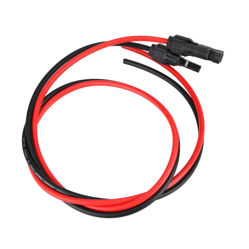 Cavi di Prolunga Solare 5 Piedi con Connettori Maschio/Femmina IP67, 6mm², per Pannelli Fotovoltaici, Inverter e Regolatori, Facile Installazione, Impermeabile, -40℃ a +105℃