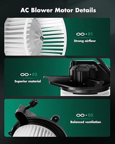 Vista 281 de SCITOO 700188 Reemplazo del motor del ventilador HVAC con jaula de ventilador para Toyota Tacoma 2005-2015, reemplazo OE - 87103-04043, 87103-04044