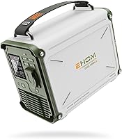 Vista 1 de EHOM Portable Power Station 350W (Peak 700W), EP350 299Wh Solar Generator with 120V Pure Sine Wave AC/USB/Car Outlets, Backup Lithium Battery