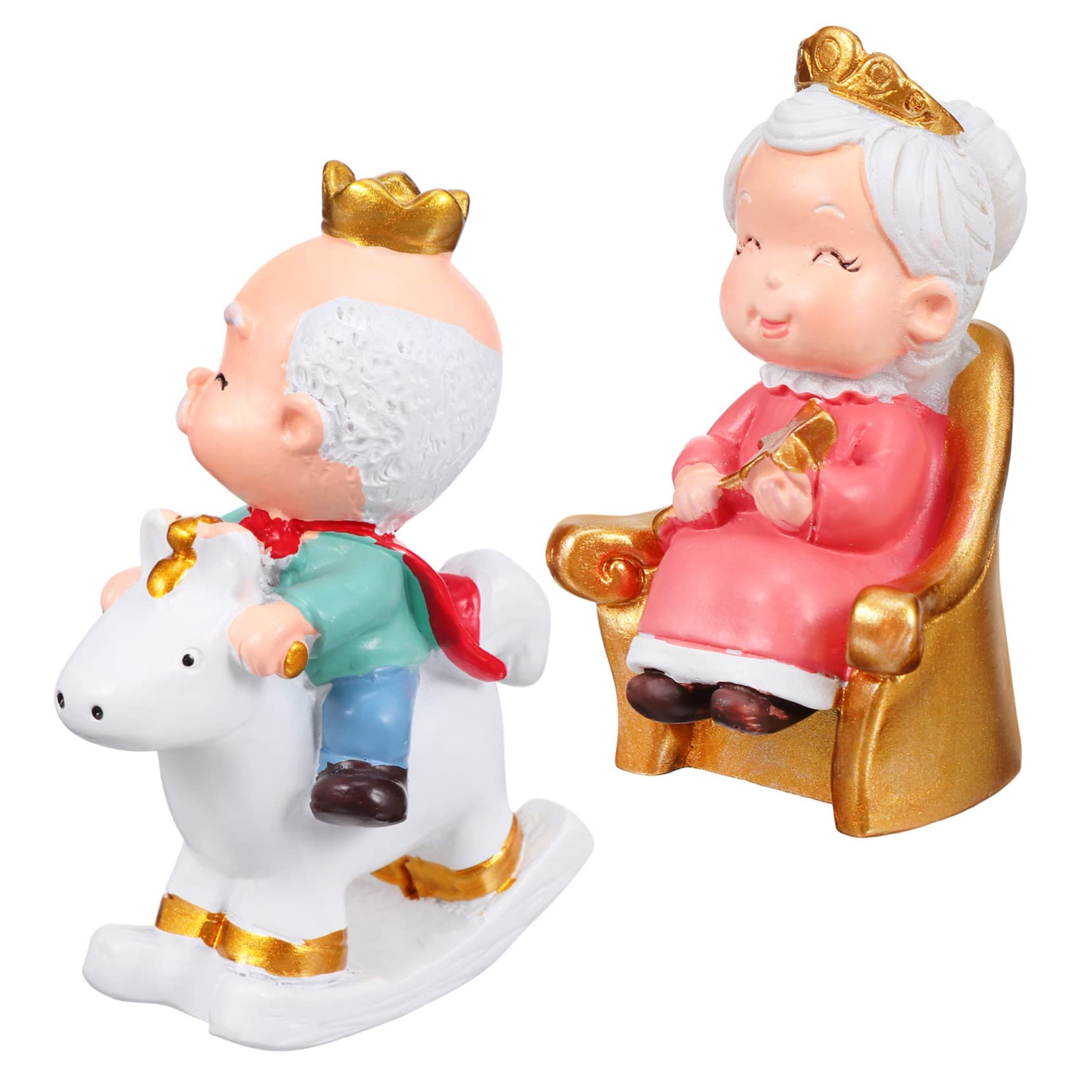 Alipis 6pièces Figurines Adorables De -Parents Résine pour Décoration De Gâteau De Saint-Valentin Et Souvenir De Mariage