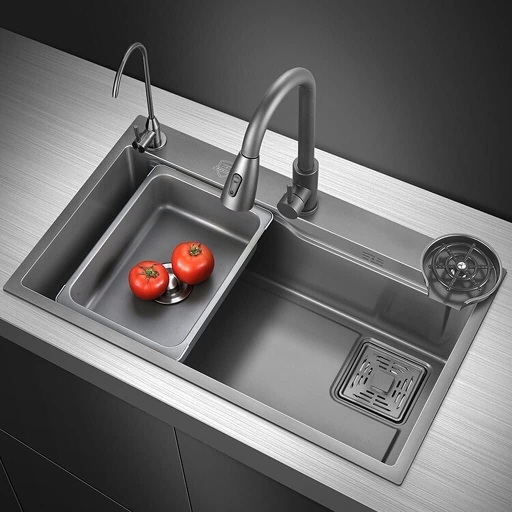 Évier cascade Rain Dance haut de gamme avec mitigeur extractible design
