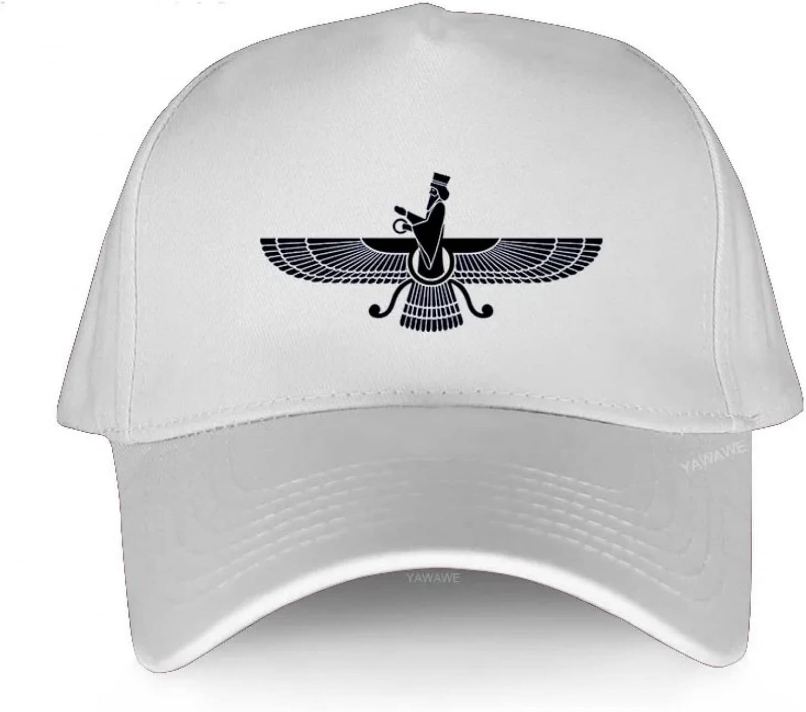 Caphatmc Unisex Color Baseball Cap Hiphop Sun Hats Hat Black Men Baseball Caps Farvahar Iran Persia Symbol Iranian Persian Zoroastrian Snapback Cap