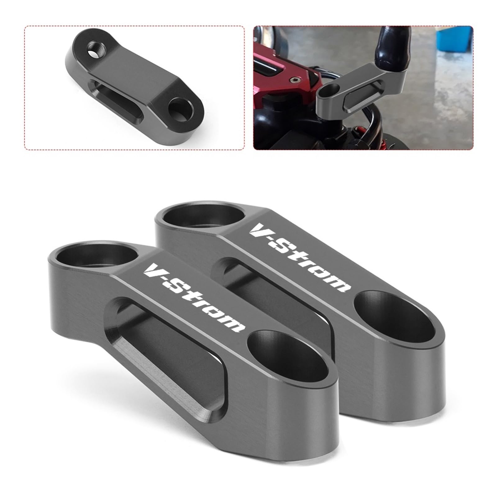 Motocykl Lusterko wsteczne Riser Adapter Uchwyt do Suzuki VSTROM GSXR GSX-R GSX R 750 1000 GSX-S GSXS GSX 1000GT