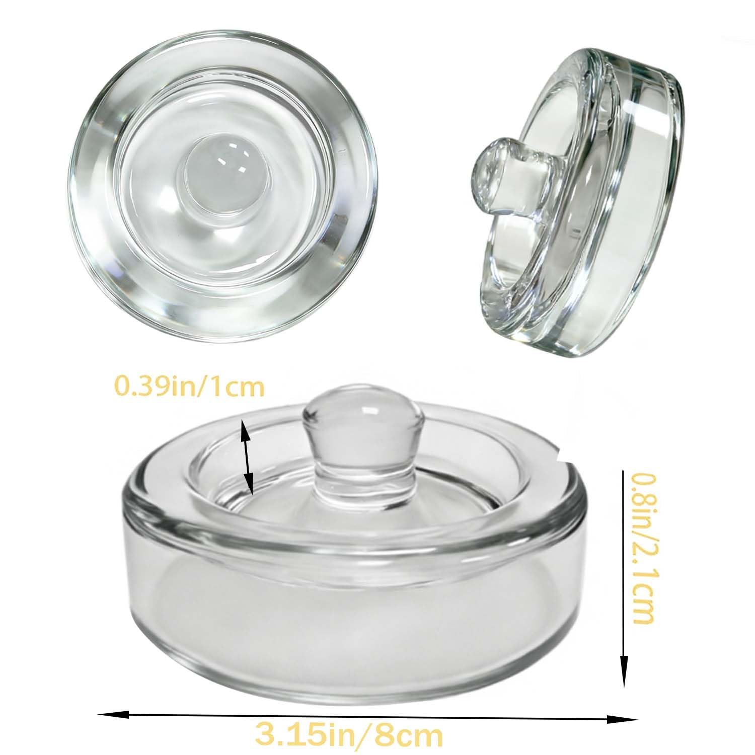 4 Pesi di fermentazione con Un Diametro di 8 cm, Pesi di Vetro per la fermentazione di Verdure in salamoia, Ideali per la fermentazione di crauti, Kimchi, cetrioli e Altri Alimenti fermentati