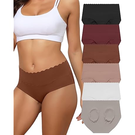 Full Coverage Seamless High Waisted Underwear For Women