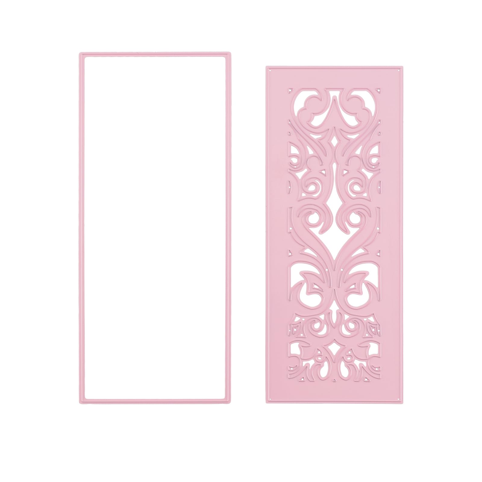 Nellie's Choice Nesting, Ornaments Multi Frame, 8.5 x 20.5 cm, 2 Cutting, Card Making Supplies, Metal Dies for Scrapbooking, DIY and Paper Crafts, Pink, 85x205mm