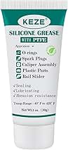 KEZE 92003 Silicone Grease with PTFE,Teflon-Based Lubricant Silicon Grease Tube for Machine Automotive Rubber Seals 3D Printer Plastic Gear Parts Sliding Door Window Track,Plumbing Faucet O Ring 1 oz