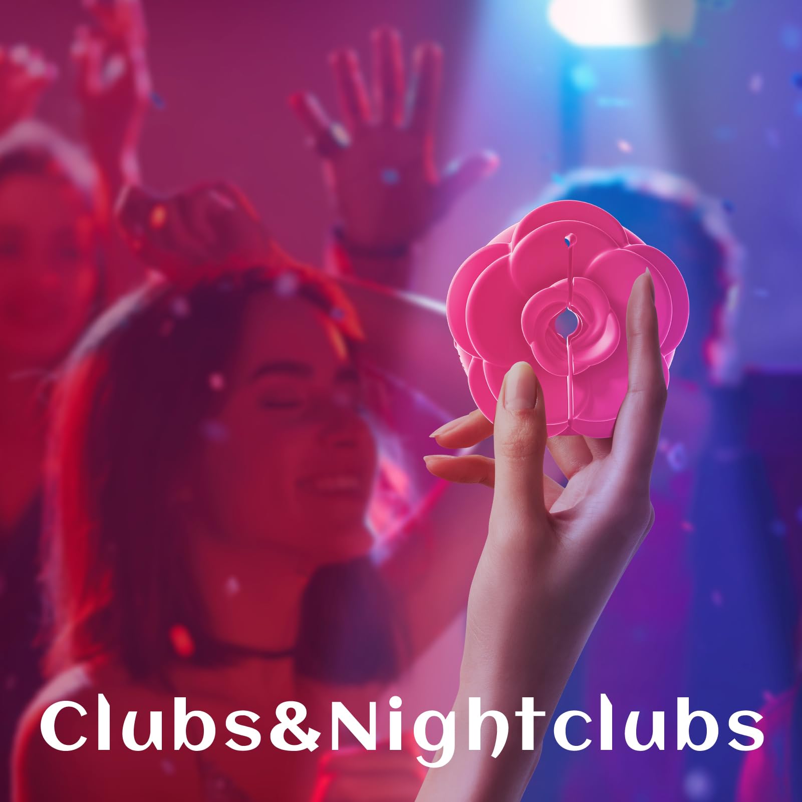 foshjay Nipple Toys Rose Toy - Nipple Clamps BDSM Toys with 9 Vibrating Modes Female Sex Toys 1 Pair Adult Toys for Women Silicone Nipple Vibrator Adjustable Couples Sex Toy: Pink