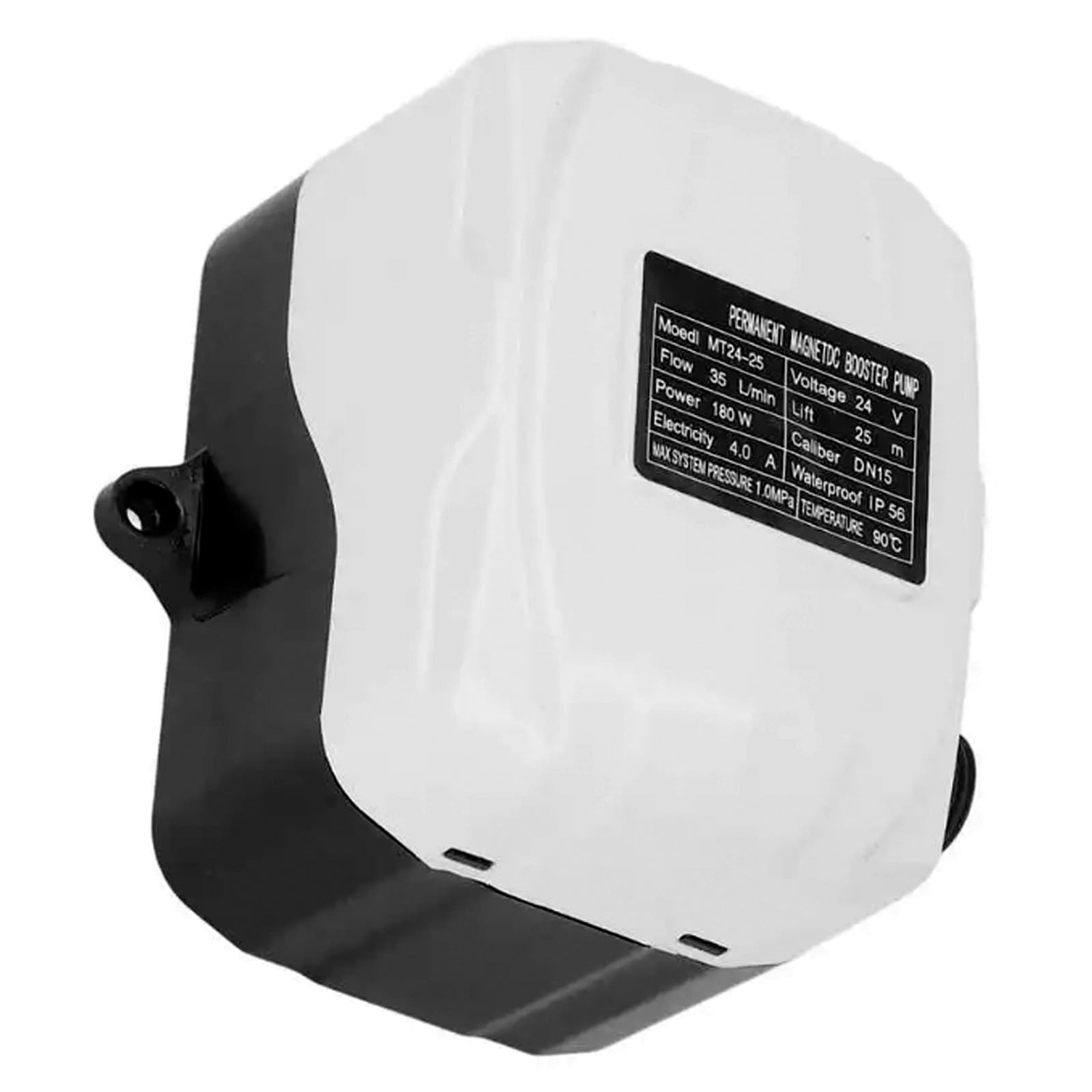 Bomba Elevadora de Presión, 180W DC 24V DN15 1/2" Bomba Elevadora Automática de Bajo Ruido IP56 Bomba Impermeable de Alta Presión para Fregadero de Cocina Ducha Grifo de Jardín, Enchufe de la UE