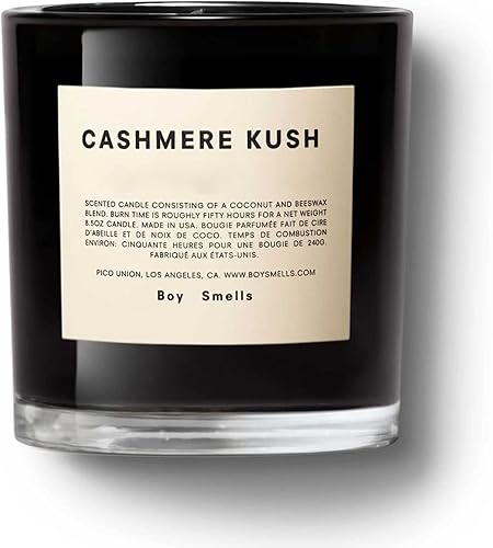 Cashmere Boy Smells Candle  50 horas de duración  Mezcla de coco y cera de abeja  Velas perfumadas de lujo para el hogar (8.5 onzas)