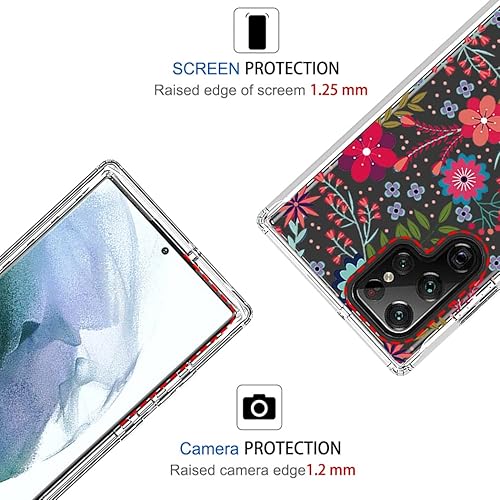 Miniatura 2 de Funda para Galaxy S22 Ultra, para Samsung S22 Ultra 5G Funda transparente, TPU suave 360, cuerpo completo, a prueba de golpes, híbrida,