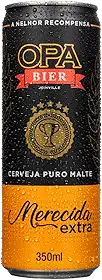 Cerveja Puro Malte Merecida Extra teor 5% 350ml Premiada na Brasil Beer Cup 2022, 2023 e 2024 e na World Bier Awards Brazil Winner 23, Opa Bier