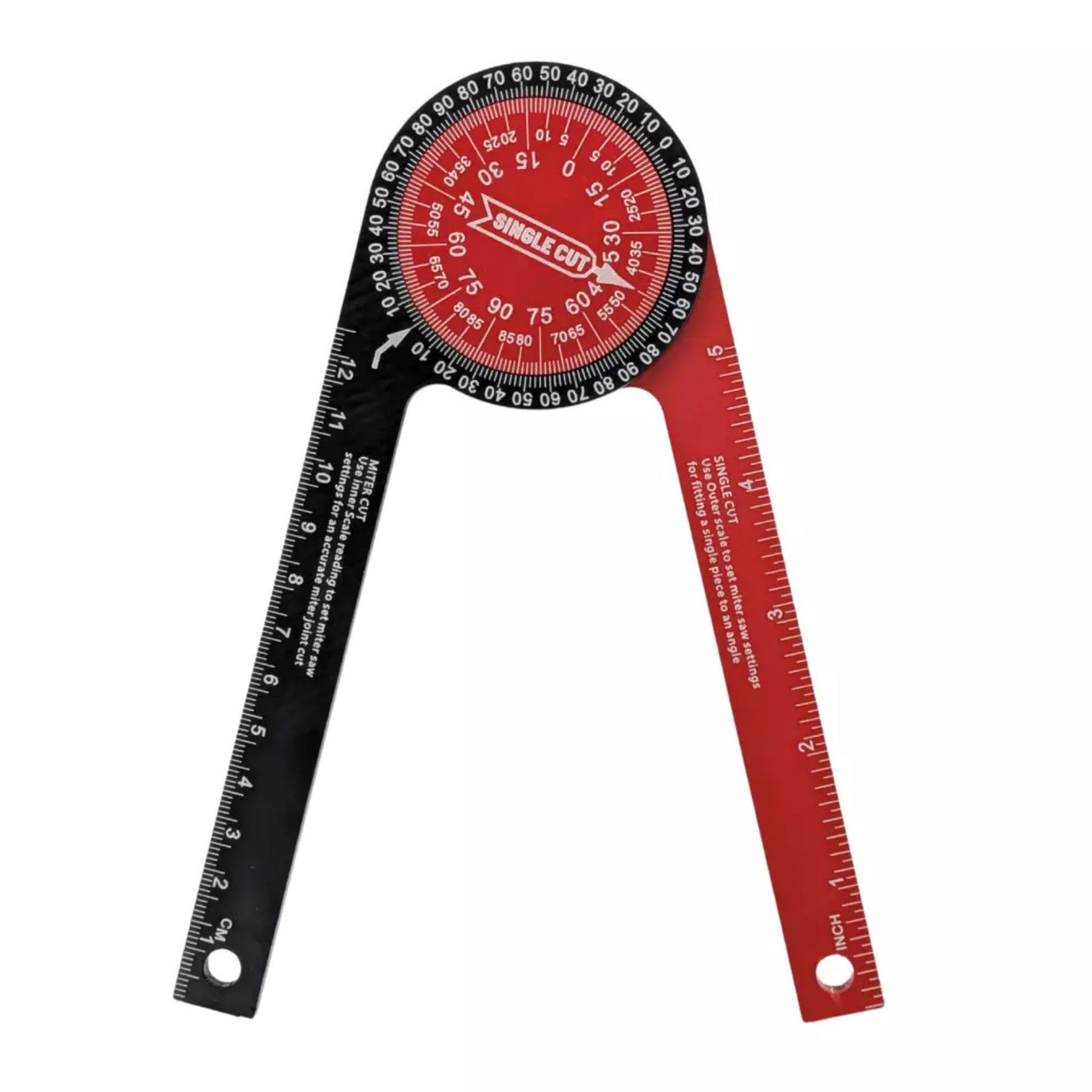 360° Mitre Saw Protractor Precision Angle Finder for Coving/Cornice/Woodwork/DIY for Inside & Outside Corners - 18.5cm Long