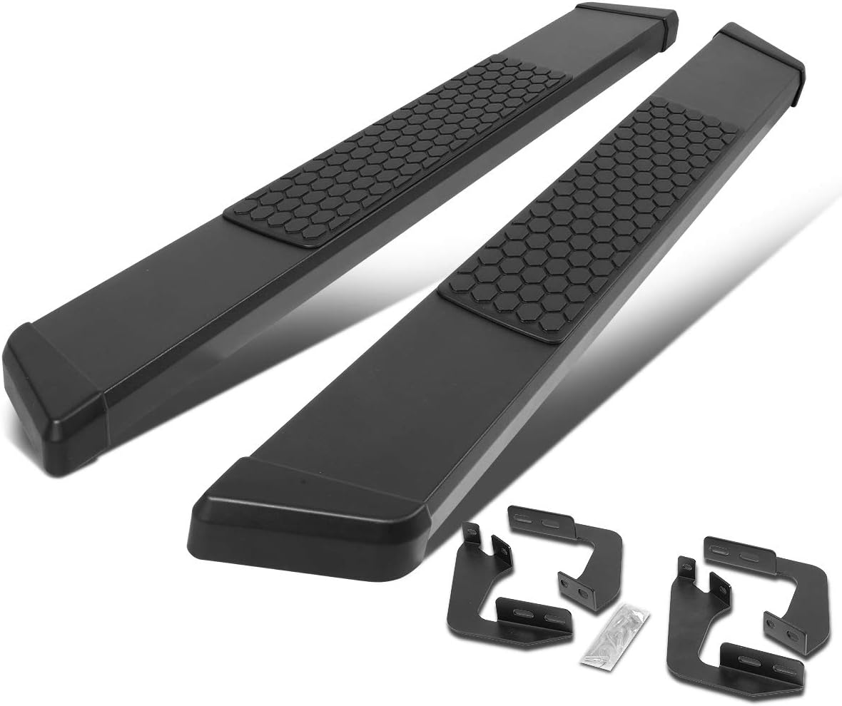 Auto Dynasty Running Boards Compatible with 2007-2017 Toyota Tundra 2-Door Regular Cab, Stainless Steel Side Step Rail Nerf Bars, 5" Step Bars, Black Powdercoated