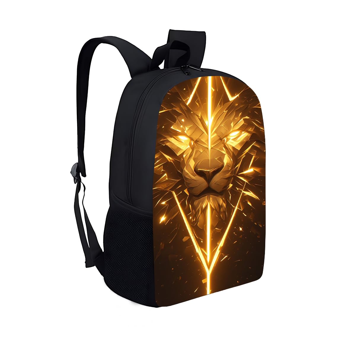 18L Printed Polyester Backpack for School, College & Office | Lightweight Laptop Bag for Kids & Adults | Durable Everyday Travel & Casual Use (Black)-image-45