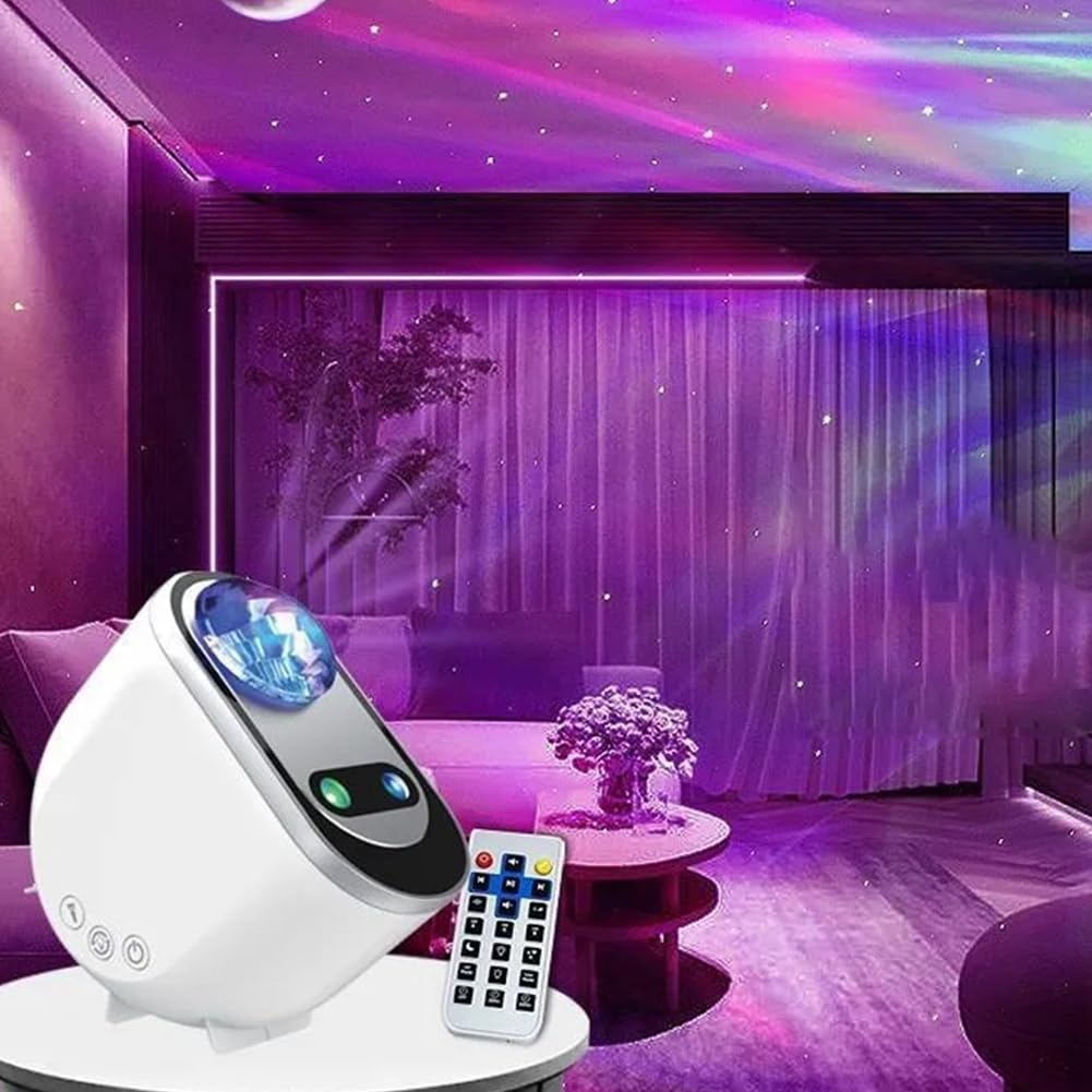 Proyector de estrellas Luz Proyector de estrellas estético Proyector de iluminación de nebulosa con enchufe USB Lámpara de proyección de techo estrellada compatible con con control r