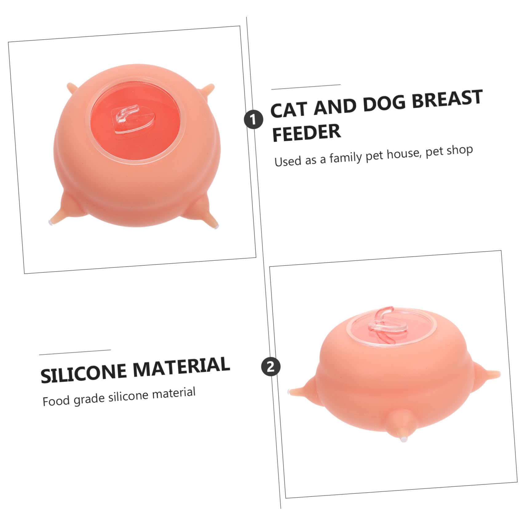 Alimentador de Leche para Cachorros de Silicona con Tetinas Múltiples para Mascotas Pequeñas y Recién Nacidos Práctico y Fácil de Usar para y Dueños