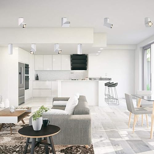 Miniatura 10 de Foco de techo LED para interiores, lámpara de pared ajustable de 360, focos artísticos de bricolaje, luz blanca fría de 12 W, luz blanca fría de