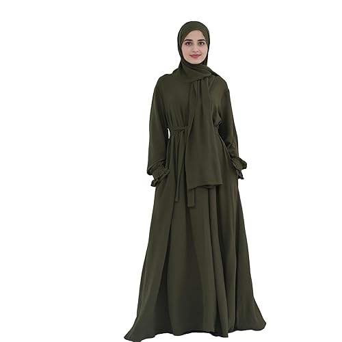 Abaya Muslim Dress Women Prayer Dress Long Sleeve Loose Maxi