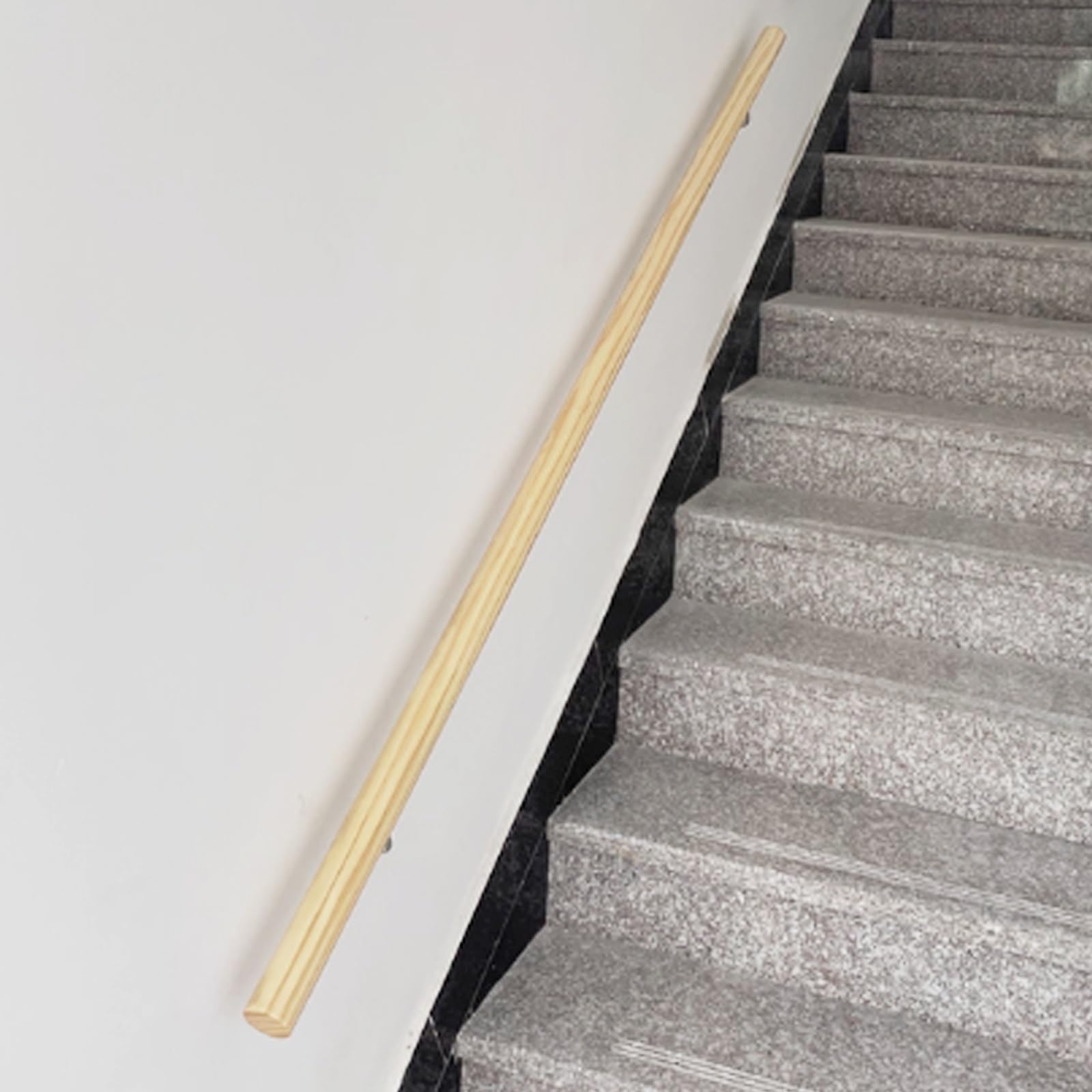 Stair Wooden Railing Indoor Wall Mounted Railings for Stairs Non-Slip Staircase Handrails for Home Corridor Lofts Kindergarten(80cm)