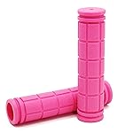 Bike Handle Grips for Girls Boys and Kids, Non-Slip Bicycle Handlebar Grips Cover for Mountain Bike, Scooters Cruiser Road Bike Handle Grips, BMX MTB Cycling Replacement Parts (Color: Pink)