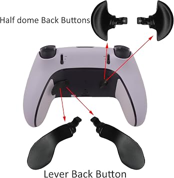 4 Pcs Metal Back Paddles for PS5 Edge Controller, Replacement Paddles for PS5 Edge Controller Rear Grip Parts,Interchangeable Metal Rear Button for PS5 DualSense Edge Controller(Black) [video game]