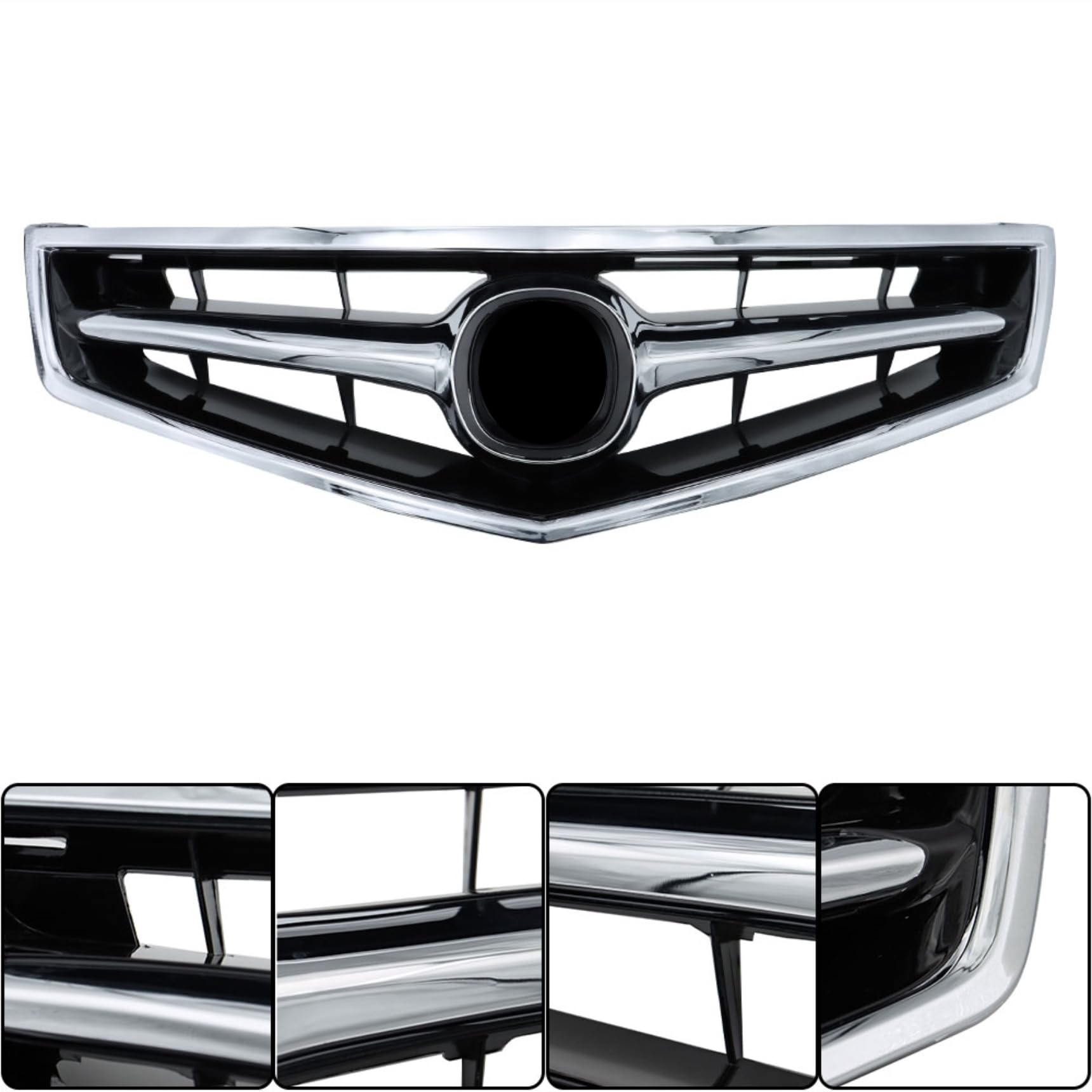 KUAFU Chrome Grille Trim For 2006-2008 Honda Acura TSX - Replacement For AC1210108 71122SECA02