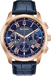 Bulova Les hommes Classic Wilton 3-Hand 21-Jewel Regarde, 60 Réserve de marche d'heure, Mains lumineuses, Ouverture ouverte, Marqueurs numériques romains 43mm