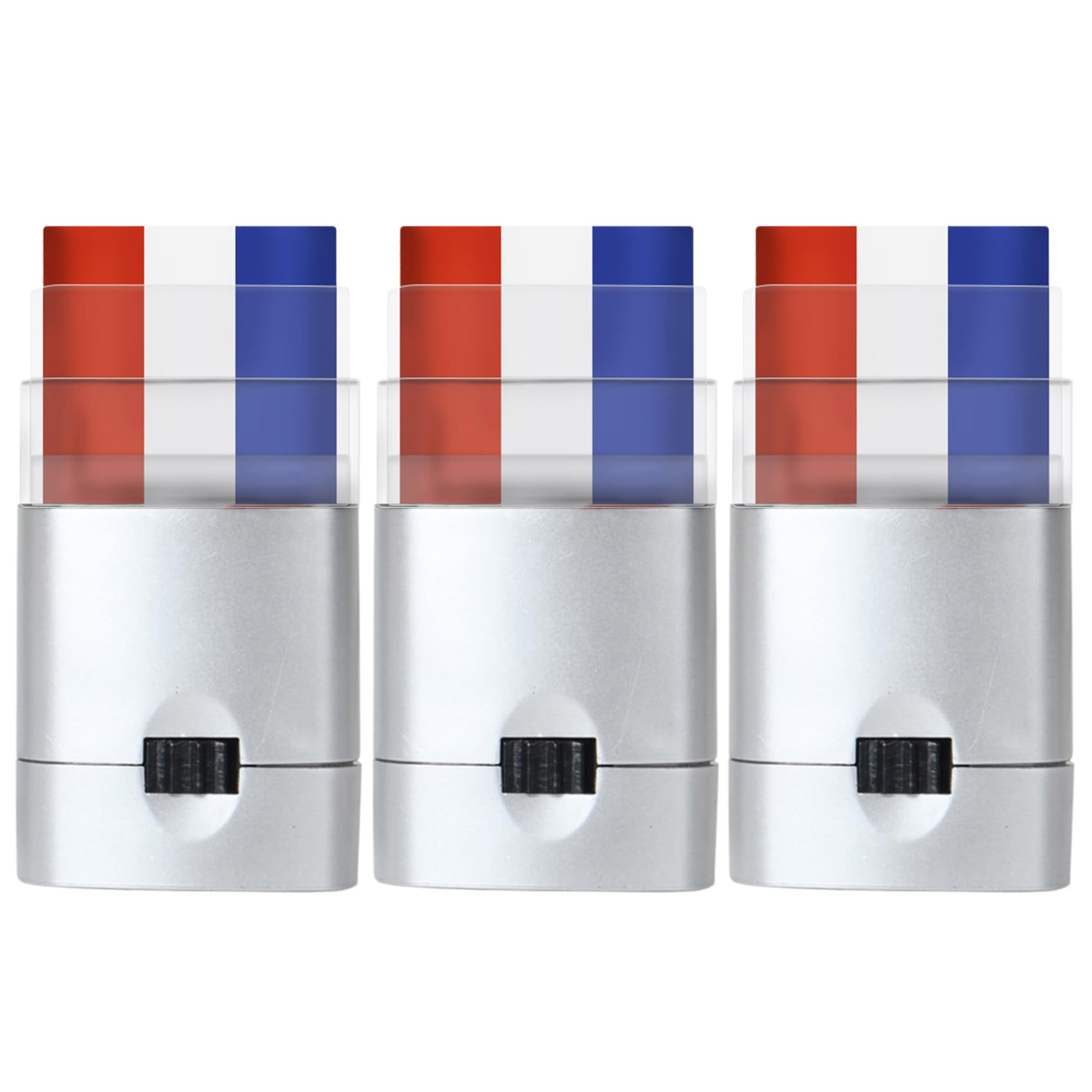 Bâton de peinture pour le visage, 3 pièces, motif drapeau patriotique de la France, maquillage rouge blanc bleu pour le football, les événements sportifs