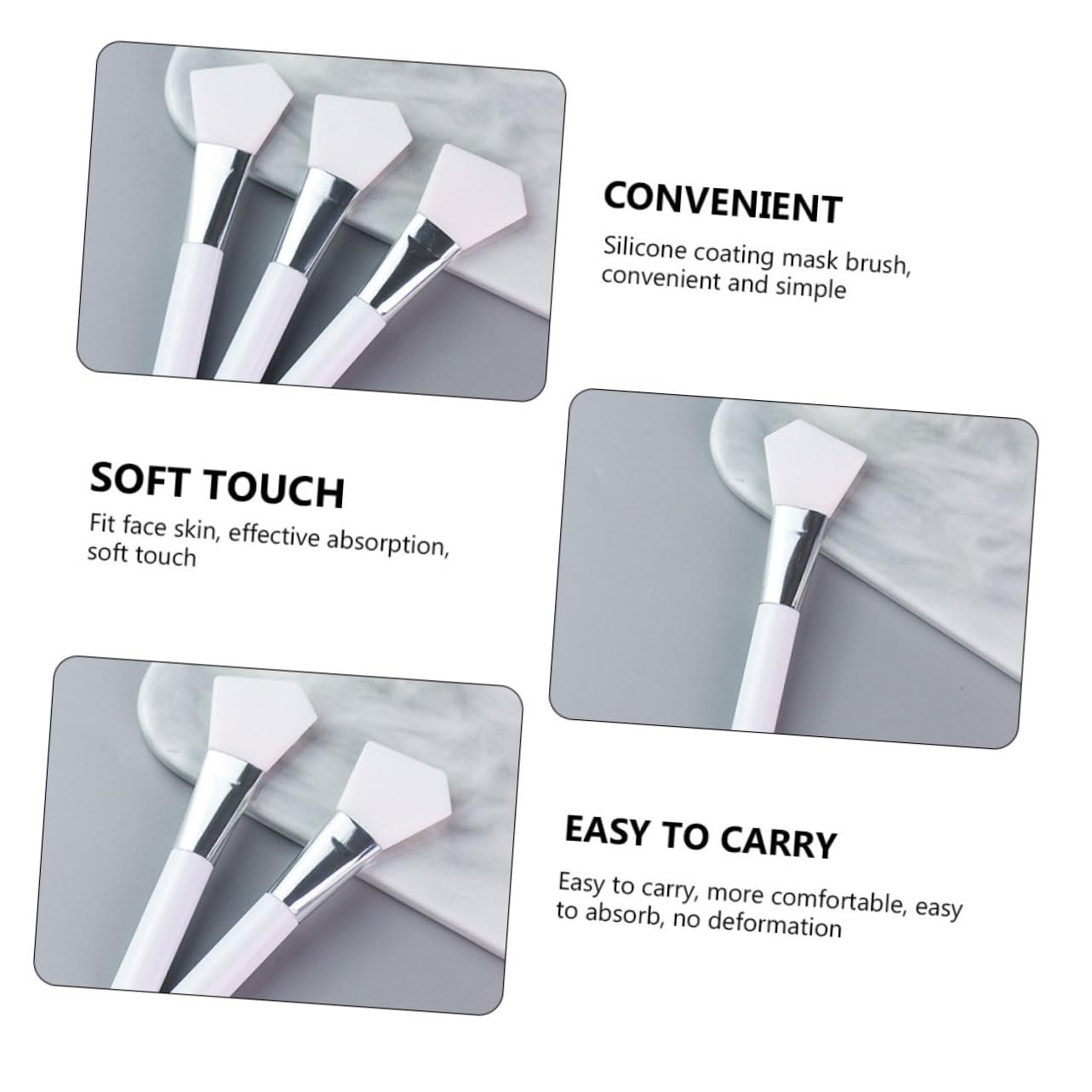 FRCOLOR 24pièces Pinceaux Silicone Pour Masques Faciaux Pour Application De Soins De Peau Crèmes Et Sérums Brosse Facile à Nettoyer Pour Zones Sensibles Yeux Nez