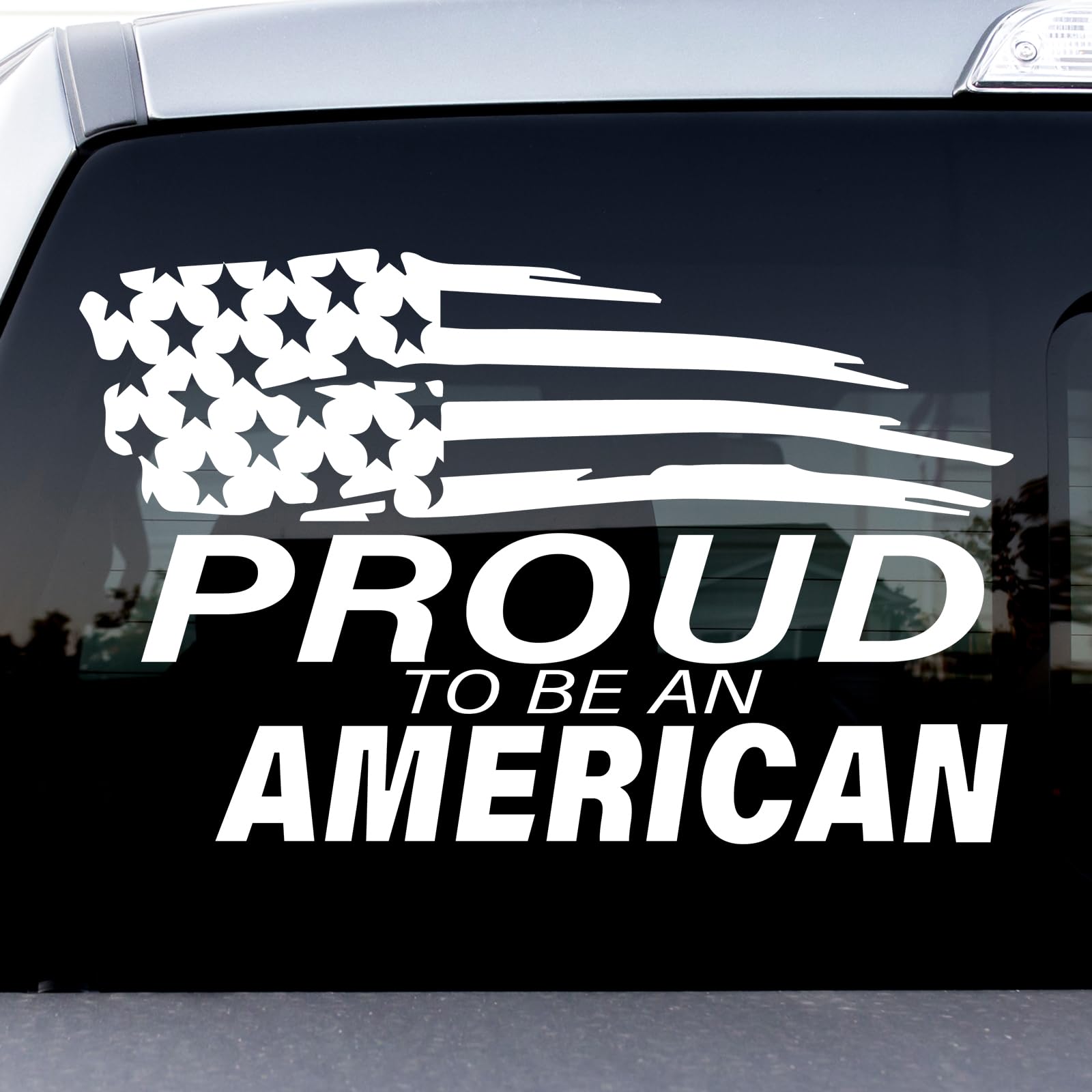 Stickers Proud to Be an American pour vitre de voiture et road trip