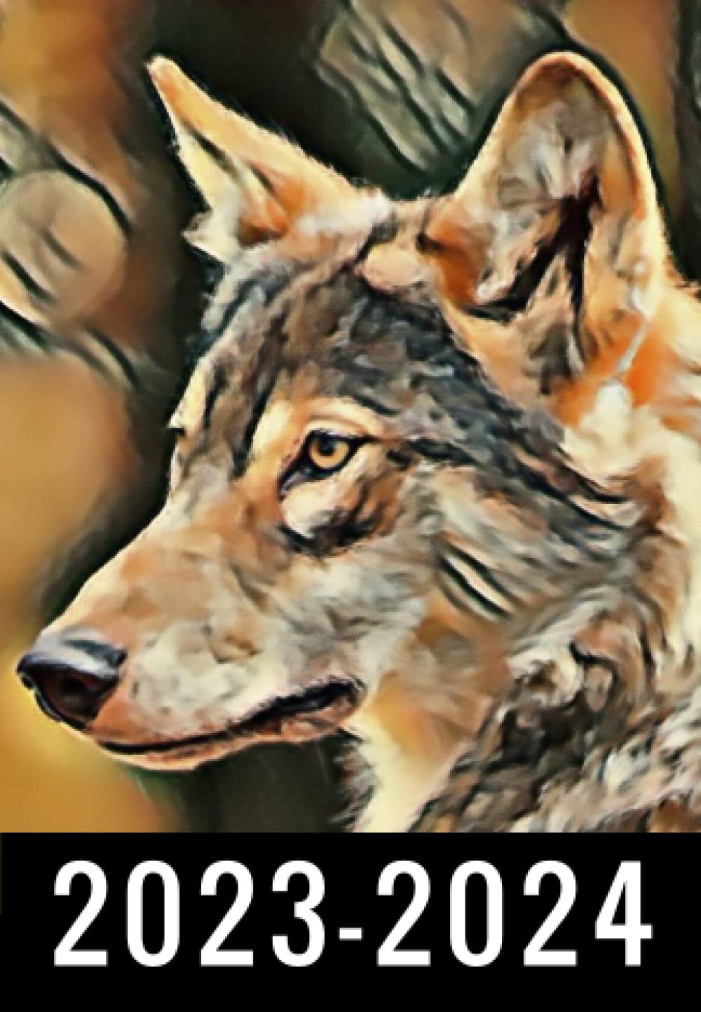 2Year 20232024 Pocket Planner Wolf Monthly Calendar & Agenda