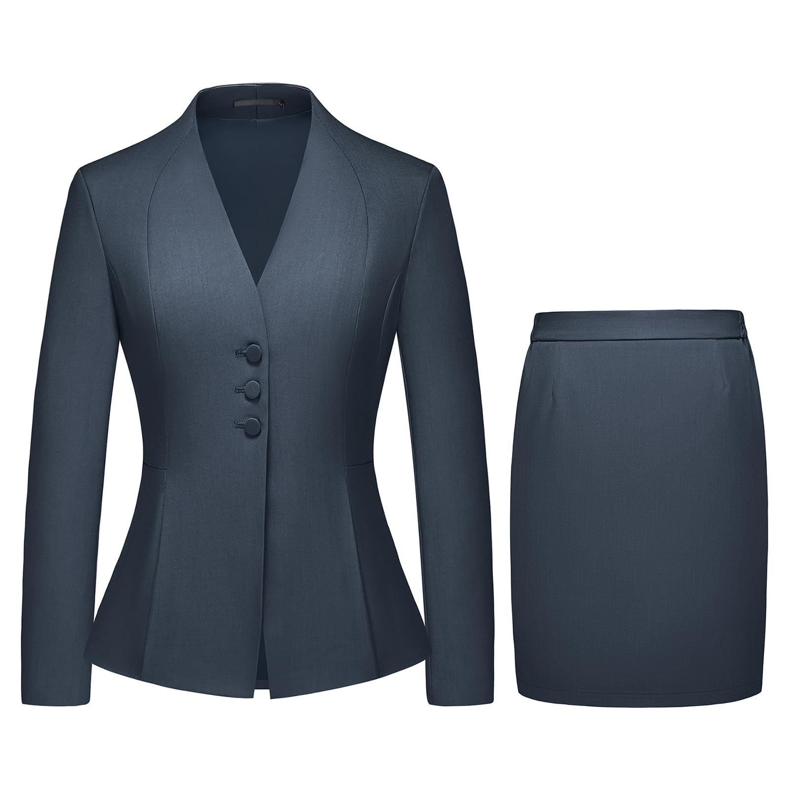 TRONSTORE Women's Skirt Suit 2 Piece Set Business Office Suits for Women Dressy Professional Outfits
