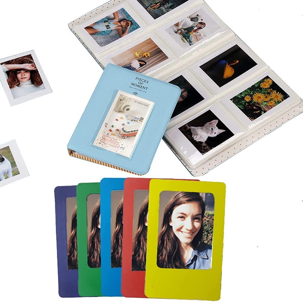Stela 64 pockets in-stax mini album with 5 pieces magnet frame for mini 7/8/9, Magnet frame for fridge