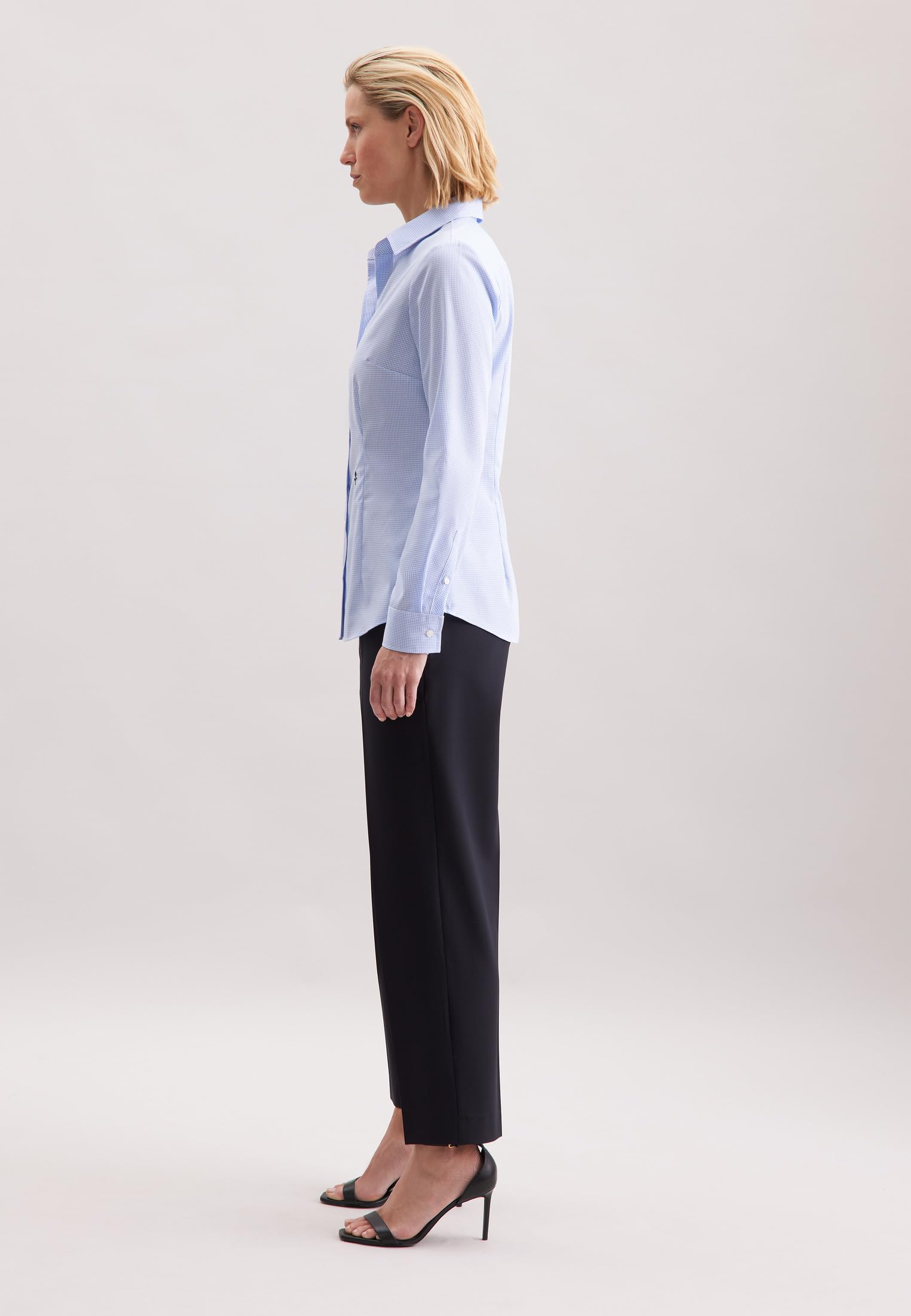Seidensticker Chemisier Femme Chemisier de Ville - Facile à Repasser - col Chemise - Coupe Slim - Manches Longues - 100% Coton