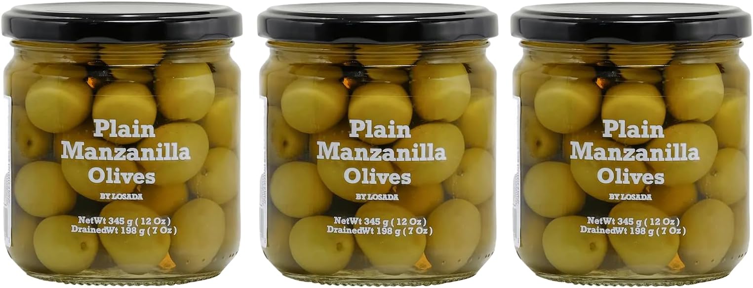 Manzanilla Olives by Losada 6.9oz (3-Pack) (1.3 pound)