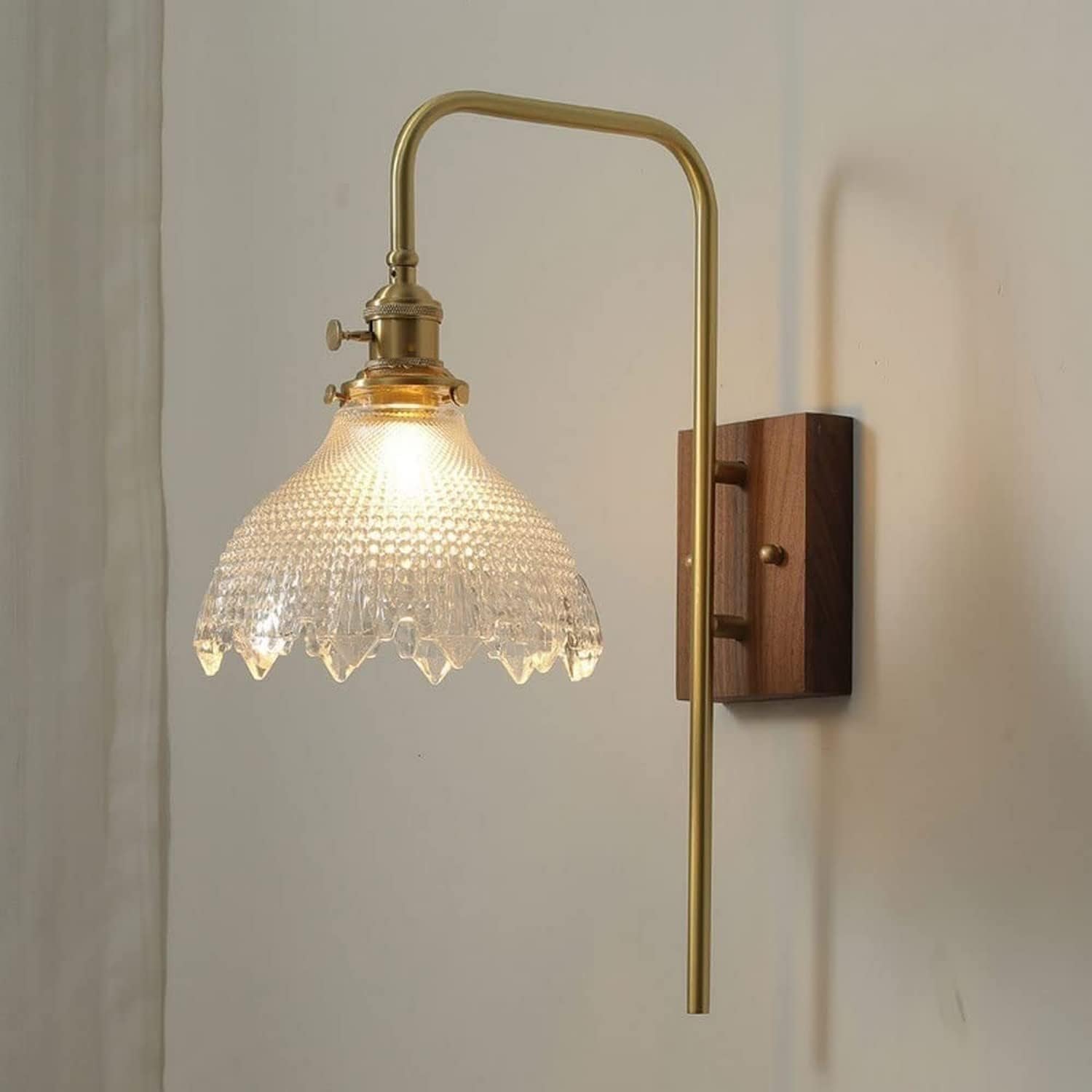 Jybnbbe Light Japanese Style Wall Sconce Modern Brass Glass S Interior E27 Dining Room Ing Fixture Corridor Bathroom Lamps Decor Lamp,Chandelier,20Cm