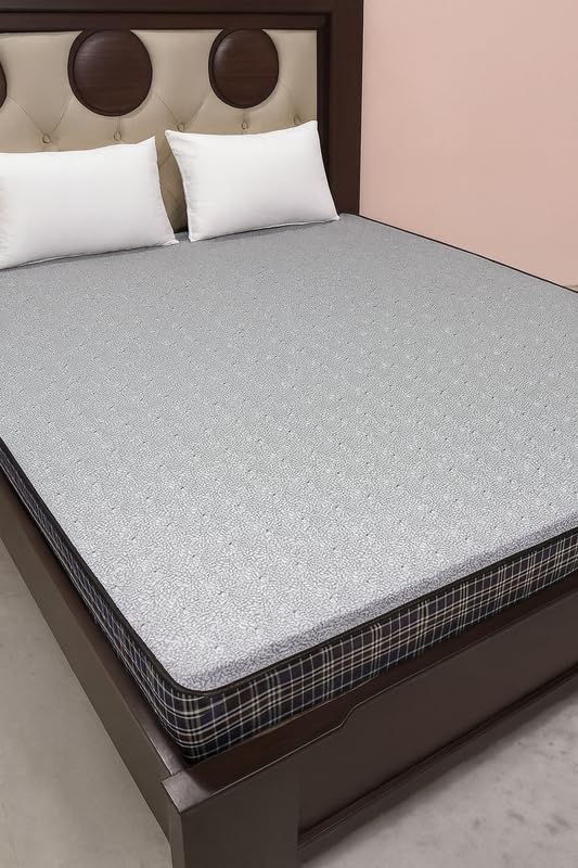 Image of Waterproof Baby Bed Protector Mat King Size 78x72 | Poly Plastic Rubber Double Bed Sheet | Blue Mattress Protector