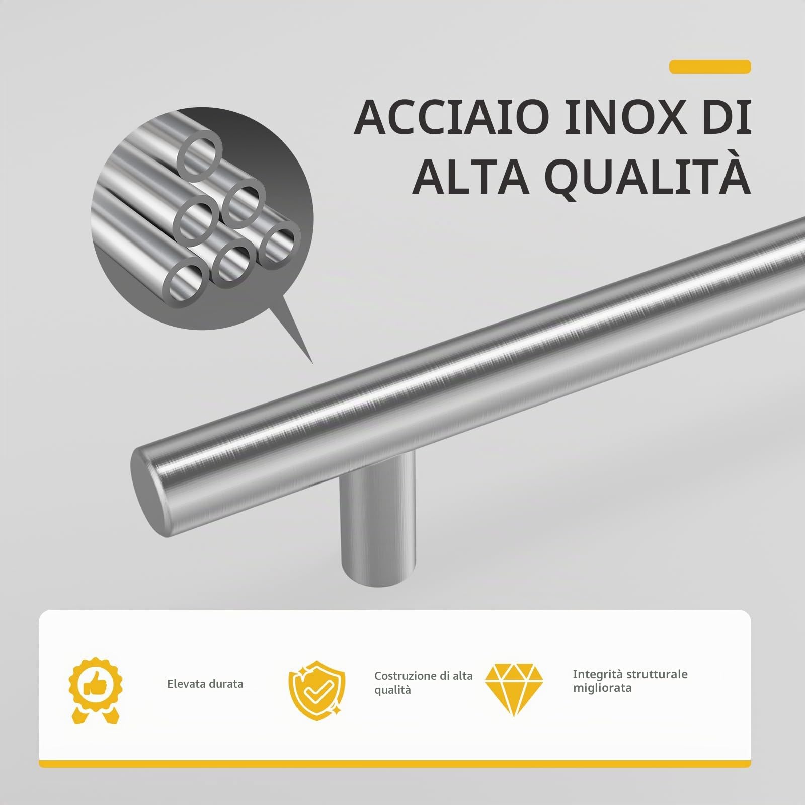 Goldenwarm 15 Pezzi Maniglie per Mobili da Cucina Maniglie Cucina, Maniglie Armadio 160mm Maniglie per Mobili Moderni Acciaio Inox Maniglie Cucina 160 mm Maniglie Mobili