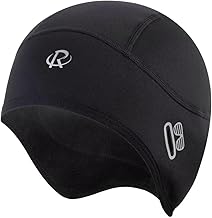 ROTTO Cycling Skull Cap Helmet Liner Fleece-Lined with Ears Covers and Glasses Slots for Cycling Running Hiking Skiing