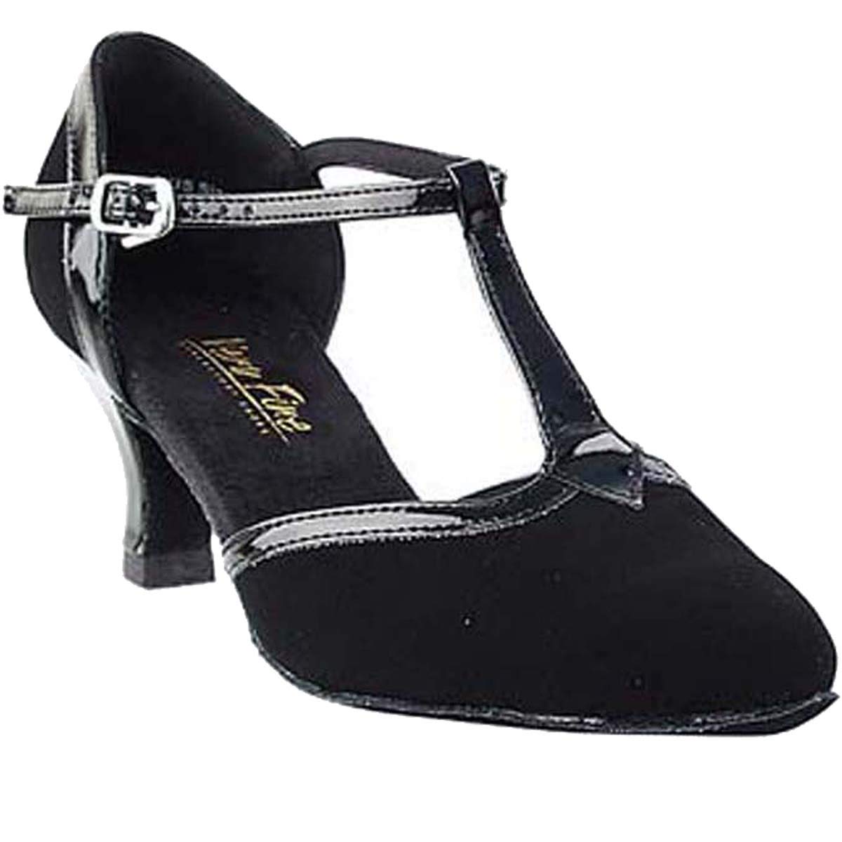 Very Fine Dance Shoes Women's Ballroom Dance Shoes Tango Wedding Salsa Dance Shoes Black Nubuck 9627EB Comfortable 2.5