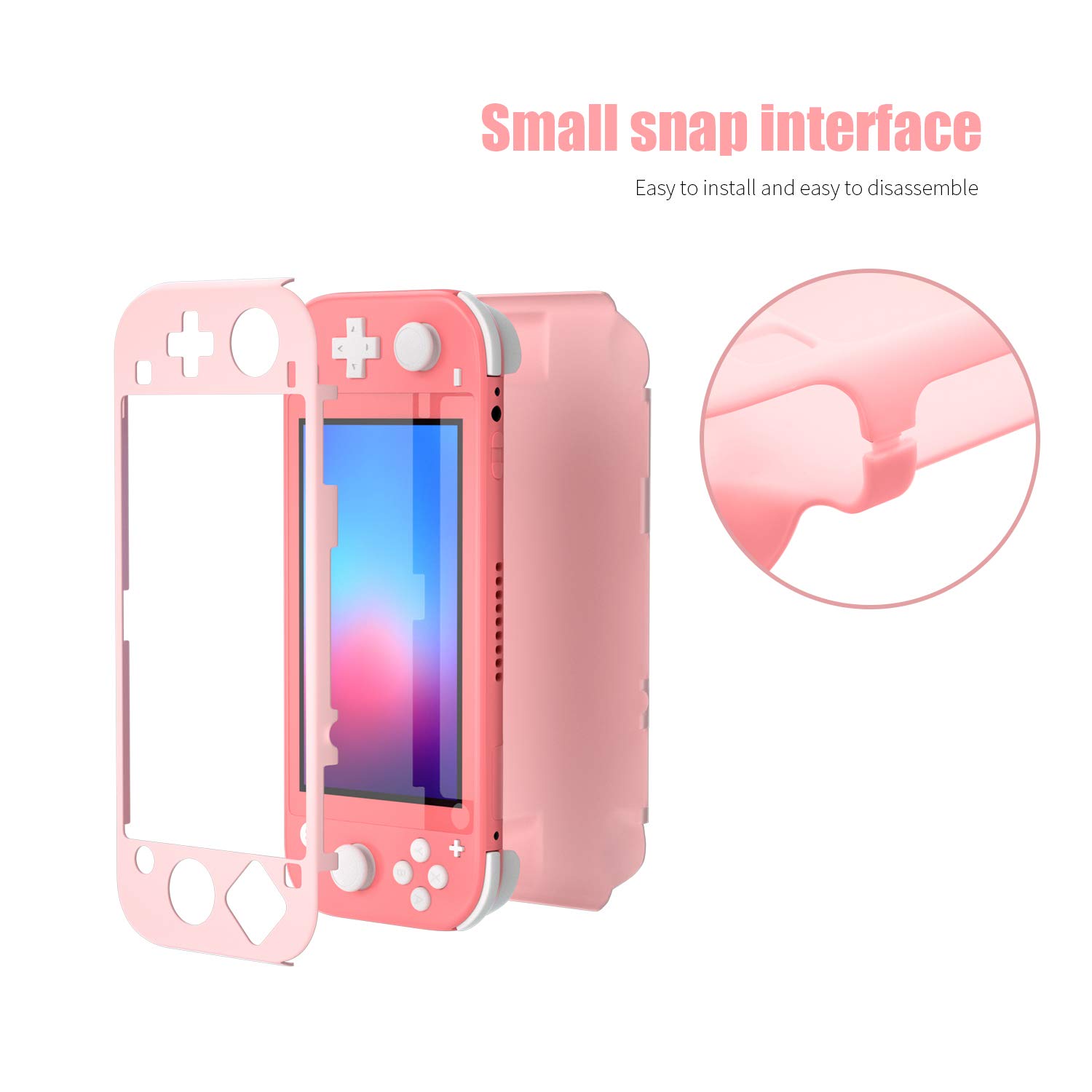 ♡カバー付き♡Nintendo Switch Lite ピンク eXtremeRate Cherry Blossoms Pink DIY Replacement Shell for