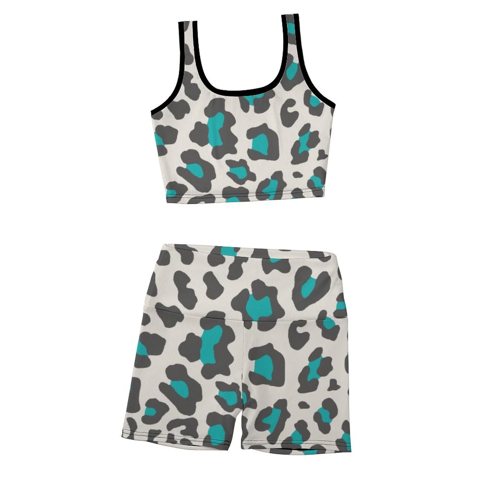 Amazon.co.jp: 2点セット ヨガ服セット ヨガウェア 豹柄 ヒョウ