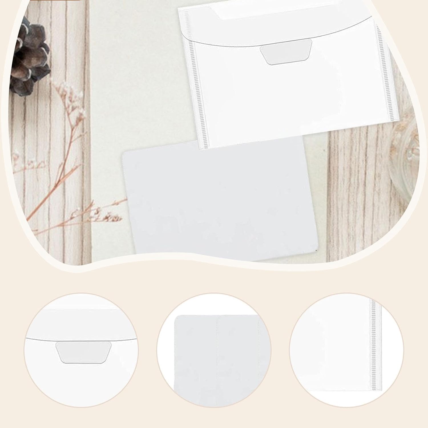Clear Stamps Storage Panels,Scrapbook Supplies Large Thickness Die Cut Storage Bag Stamp Organizer Set for Craft Card Making, 20pcs